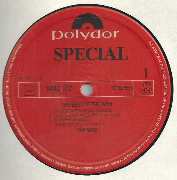 The Who : The Best Of The Who (LP, Comp)