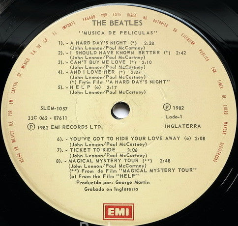 The Beatles : Musica De Peliculas (LP, Comp)