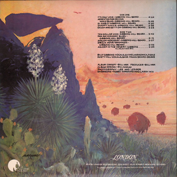 ZZ Top : Tejas (LP, Album, Ter)