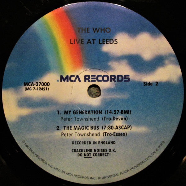 The Who : Live at Leeds (LP, Album, RE)