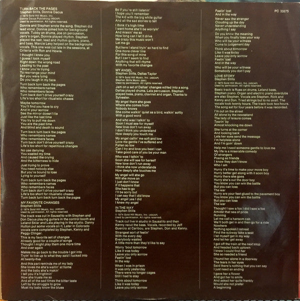 Stephen Stills : Stills (LP, Album, Pit)