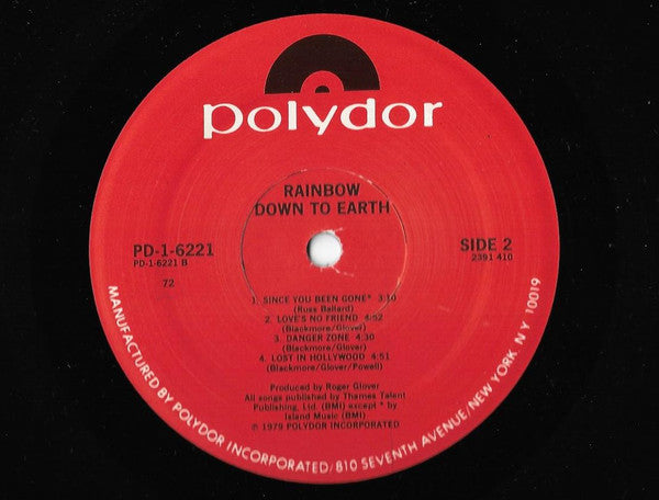 Rainbow : Down To Earth (LP, Album)