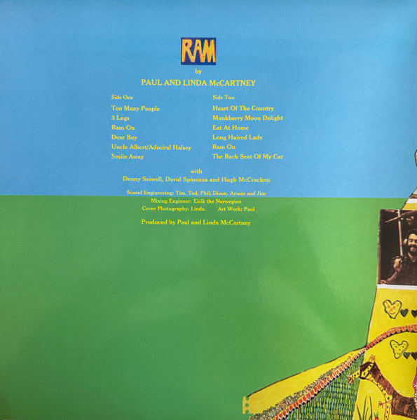 Paul And Linda McCartney* : Ram (LP, Album, RE, RM, 180)