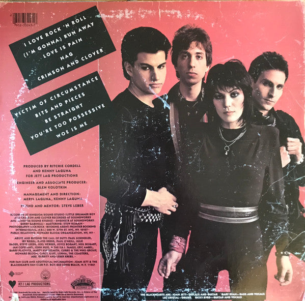 Joan Jett & The Blackhearts : I Love Rock 'N Roll (LP, Album, M/Print, RE)