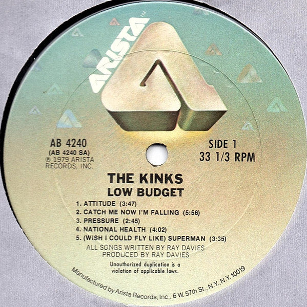 The Kinks : Low Budget (LP, Album, Ter)