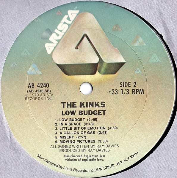 The Kinks : Low Budget (LP, Album, Ter)