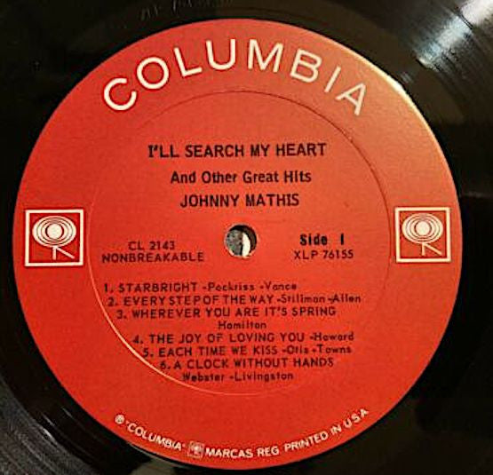 Johnny Mathis : I'll Search My Heart (LP, Comp, Mono)