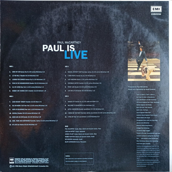 Paul McCartney : Paul Is Live (2xLP, Album, Gat)
