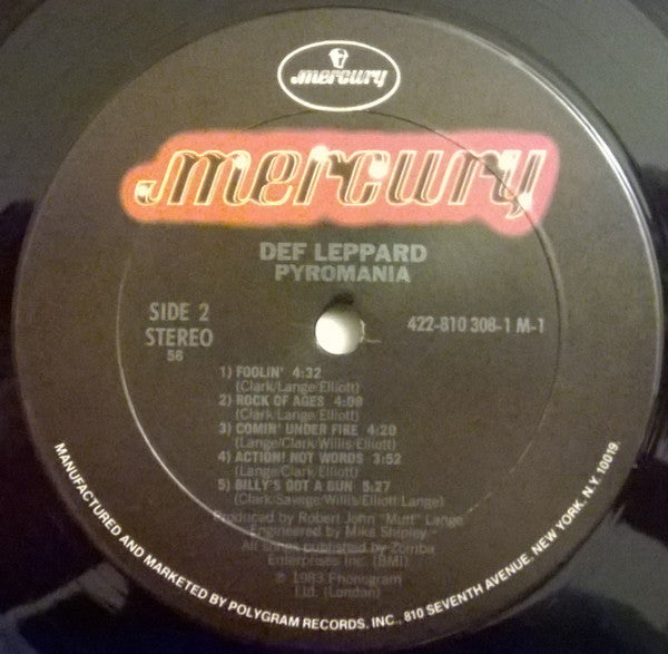 Def Leppard : Pyromania (LP, Album, Club, CRC)