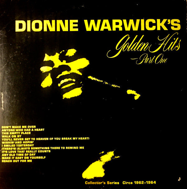 Dionne Warwick : Dionne Warwick's Golden Hits - Part One (LP, Comp)
