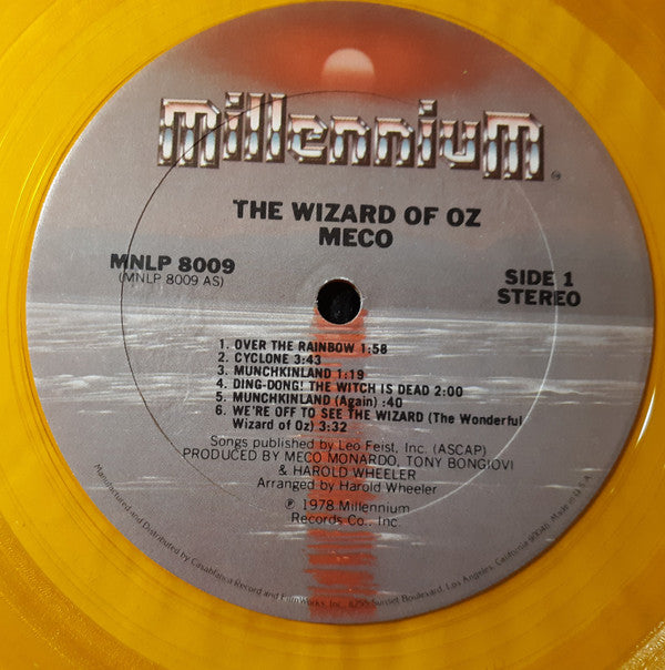 Meco Monardo : The Wizard Of Oz (LP, Album, Mixed, Yel)