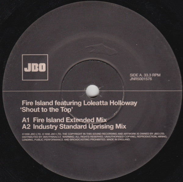 Fire Island Featuring Loleatta Holloway : Shout To The Top (12")