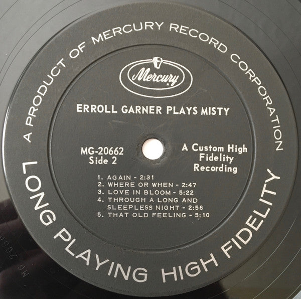 Erroll Garner : Erroll Garner Plays Misty (LP, Album, Mono)