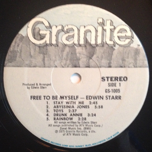 Edwin Starr : Free To Be Myself (LP, Album)