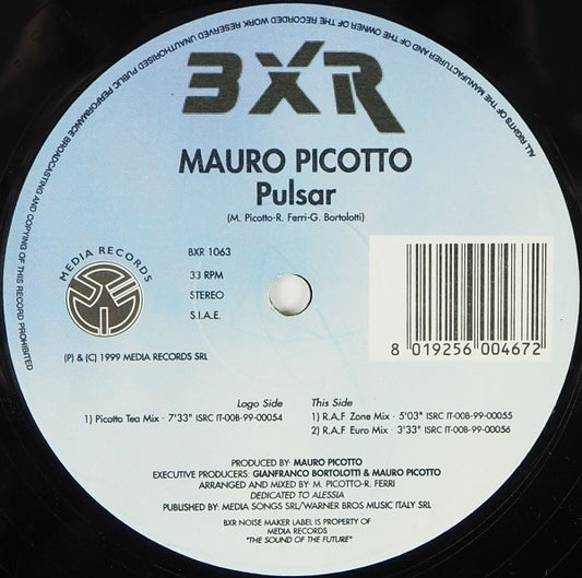 Mauro Picotto : Pulsar (12", Com)