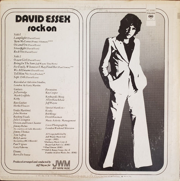 David Essex : Rock On (LP, Album, Ter)