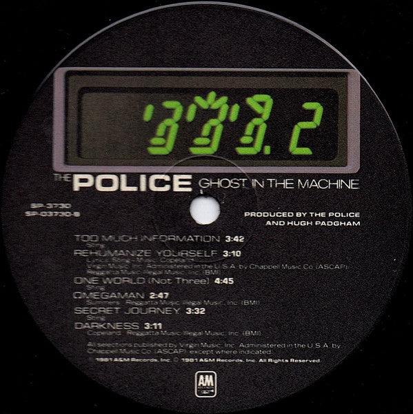 The Police : Ghost In The Machine (LP, Album, Ind)