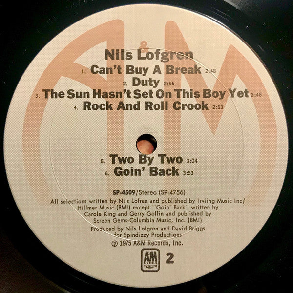 Nils Lofgren : Nils Lofgren (LP, Album, Ter)