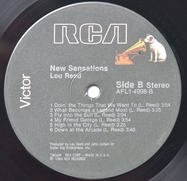 Lou Reed : New Sensations (LP, Album, Ind)
