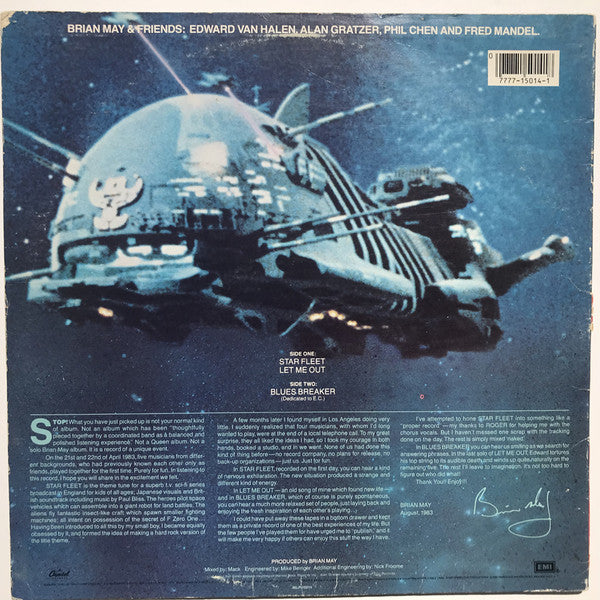 Brian May + Friends : Star Fleet Project (12", MiniAlbum, Jac)