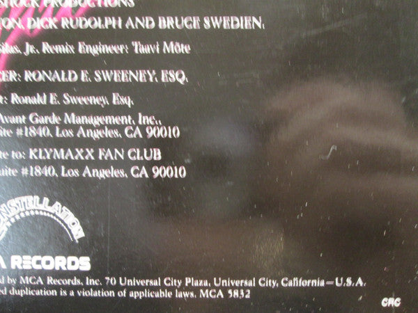 Klymaxx : Klymaxx (LP, Album, Club)