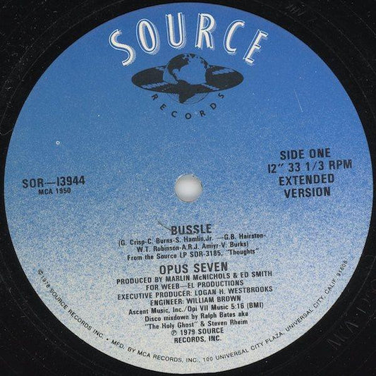 Opus Seven : Bussle (12", Single, Promo)