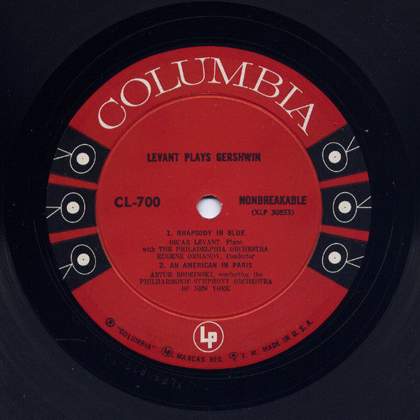 George Gershwin / Oscar Levant, André Kostelanetz : Levant Plays Gershwin (LP, Album, Mono, RE)
