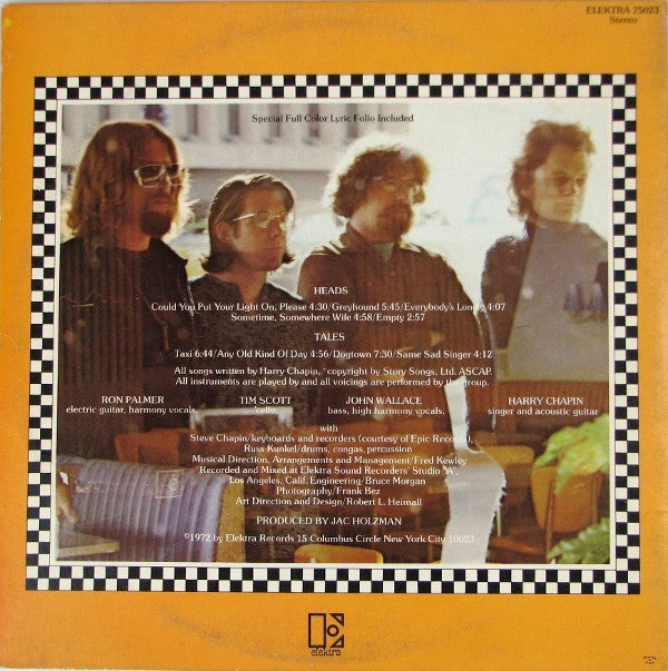 Harry Chapin : Heads & Tales (LP, Album, Ter)