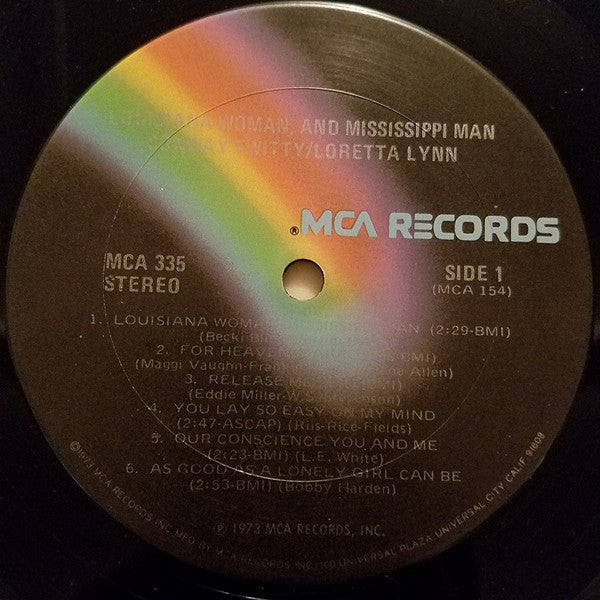 Conway Twitty - Loretta Lynn* : Louisiana Woman-Mississippi Man (LP, Album, Ter)
