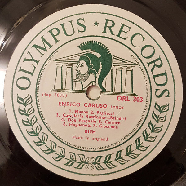Enrico Caruso : Enrico Caruso Volume 3 - The First New York Recordings 1904/1905 (LP, Comp, Mono)