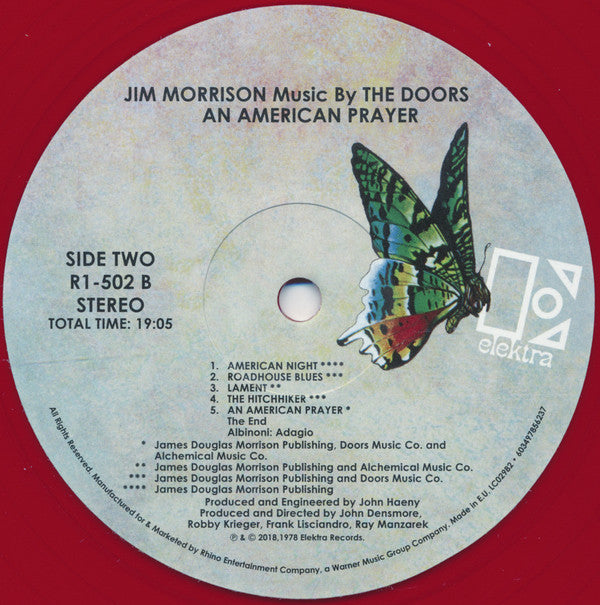 Jim Morrison Music By The Doors : An American Prayer (LP, Album, RSD, Ltd, Num, RE, RM, Red)