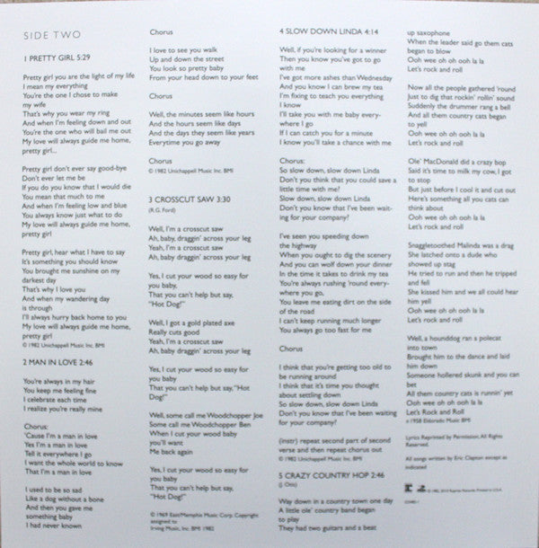 Eric Clapton : Money And Cigarettes (LP, Album, RE, RP)