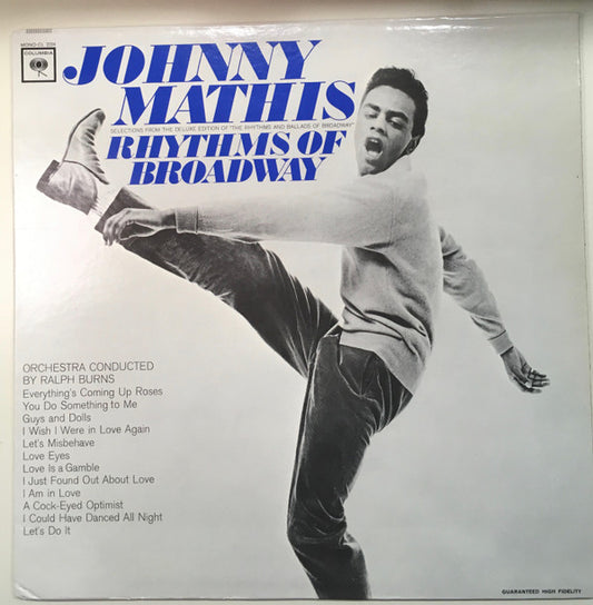 Johnny Mathis : Rhythms Of Broadway (LP, Album, Mono, RE, Pit)