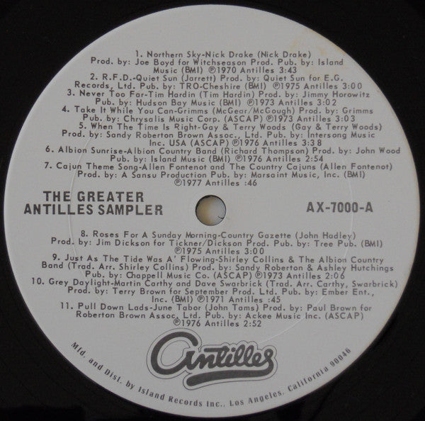 Various : The Greater Antilles Sampler (LP, Comp, San)