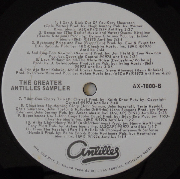 Various : The Greater Antilles Sampler (LP, Comp, San)