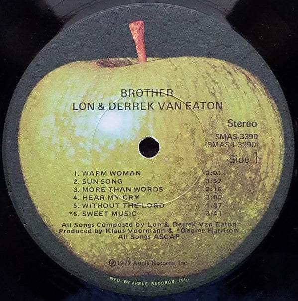 Lon & Derrek Van Eaton : Brother (LP, Album, Los)