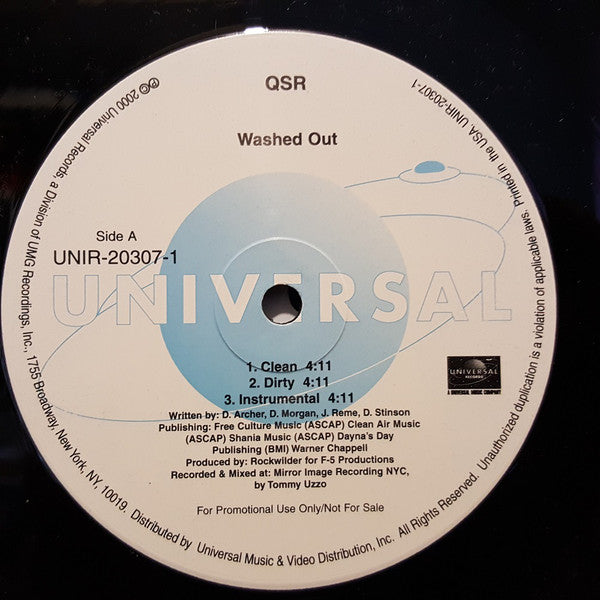 QSR : Washed Out (12", Promo)