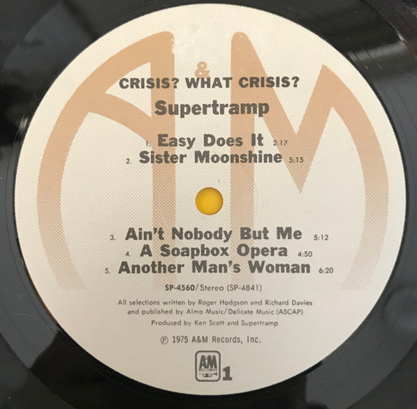 Supertramp : Crisis? What Crisis? (LP, Album, Ind)