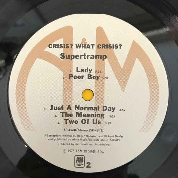 Supertramp : Crisis? What Crisis? (LP, Album, Ind)
