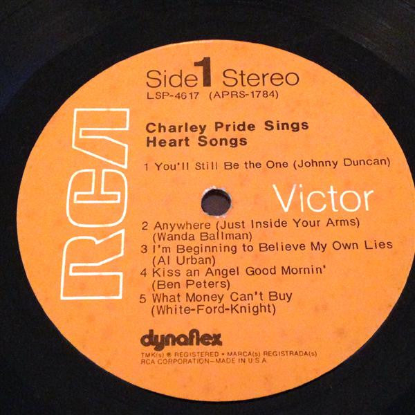 Charley Pride : Charley Pride Sings Heart Songs (LP, Album, Ind)
