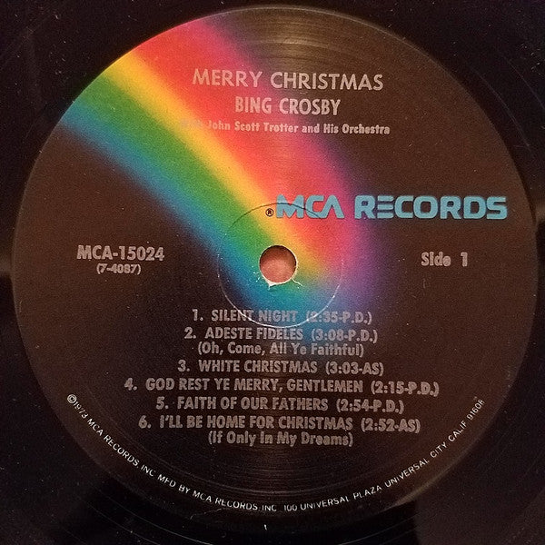 Bing Crosby : Merry Christmas (LP, Album, RE, Bla)