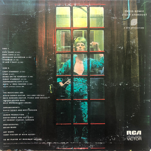 David Bowie : The Rise And Fall Of Ziggy Stardust And The Spiders From Mars (LP, Album)