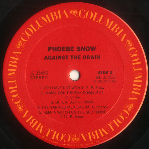 Phoebe Snow : Against The Grain (LP, Album)