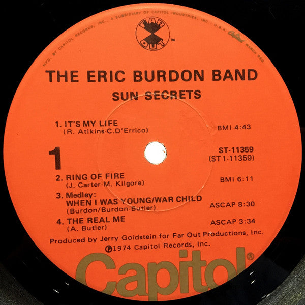 The Eric Burdon Band* : Sun Secrets (LP, Album, Los)