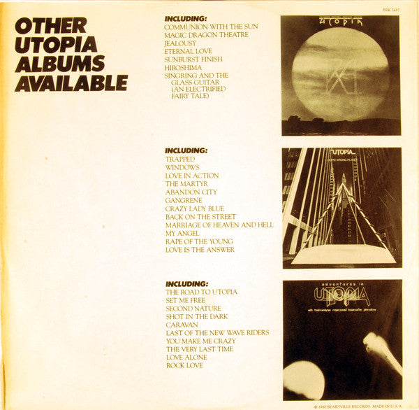 Utopia (5) : Deface The Music (LP, Album, Mon)