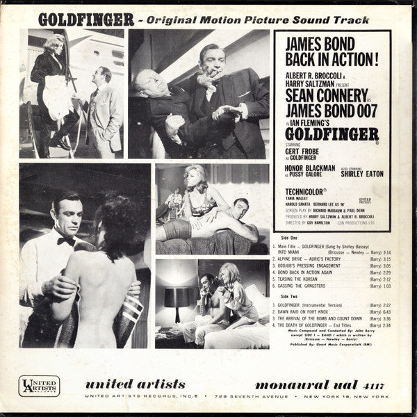 John Barry : Goldfinger (Original Motion Picture Score) (LP, Album, Mono)