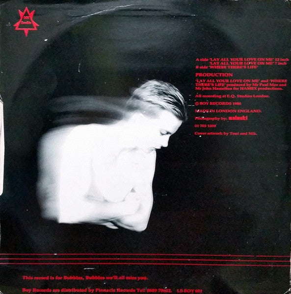 Posion No 9 : Lay All Your Love On Me (12")
