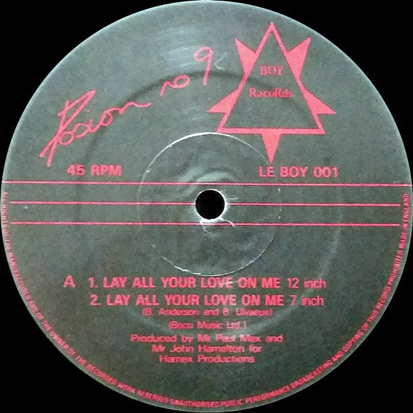 Posion No 9 : Lay All Your Love On Me (12")