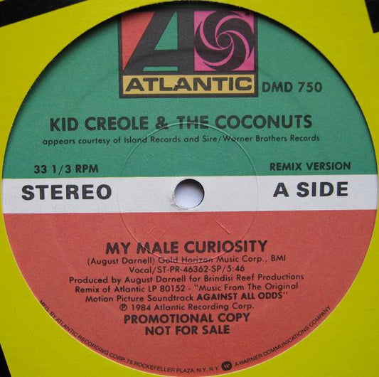 Kid Creole And The Coconuts : My Male Curiosity (12", Promo)