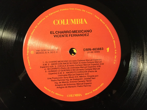 Vicente Fernandez : El Charro Mexicano (LP, Album)